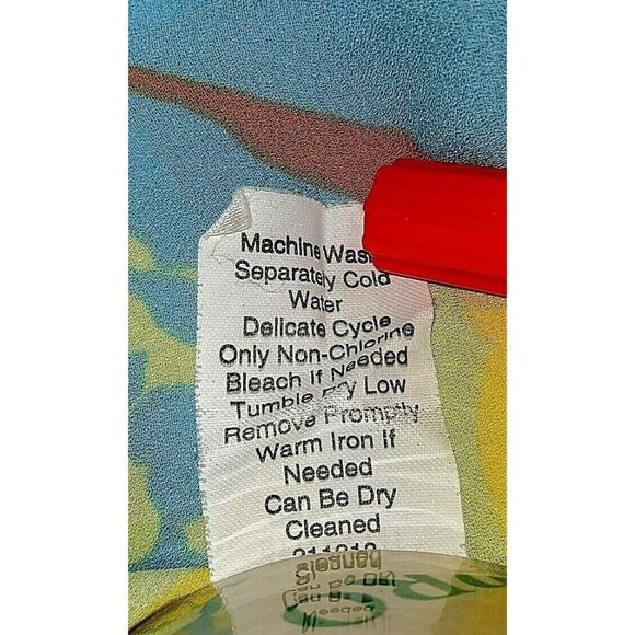 CAbi Blossom Floral Drape Faux Wrap Top Blouse Multicolor Women Size Sma… - Picture 6 of 7